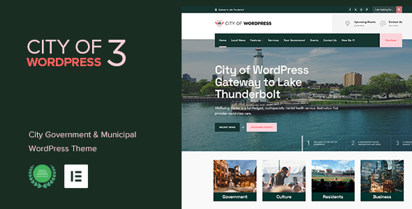 City of WP – Municipal & Local Government WordPress Theme