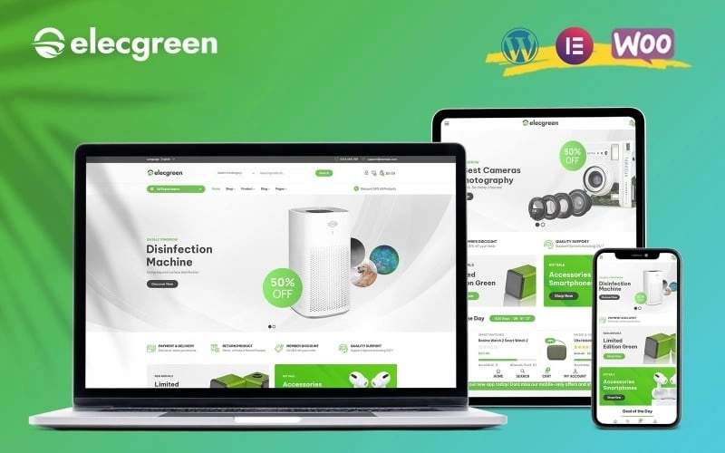 Elecgreen – Electronic Multipurpose WooCommerce Theme