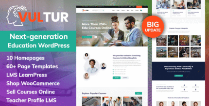 Vultur LMS Education WordPress Theme