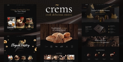 Crems – Bakery Chocolate Sweets & Pastry WordPress Theme