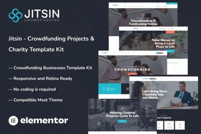 Jitsin – Crowdfunding Projects & Charity Template