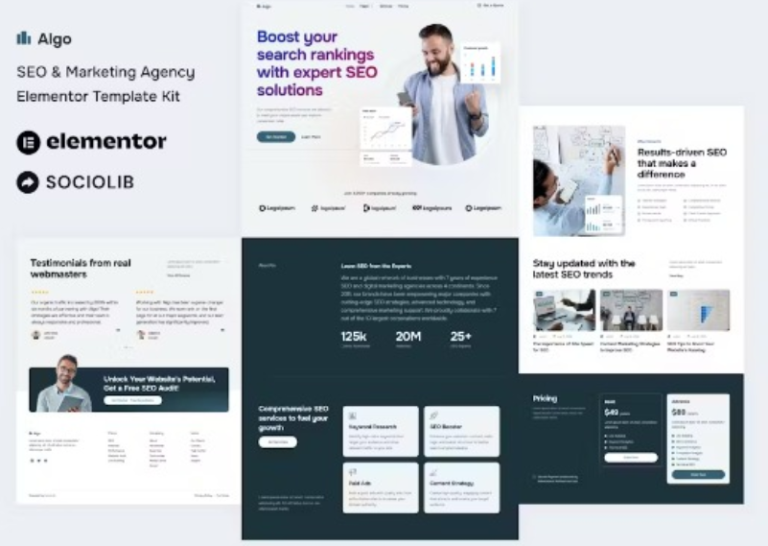 Algo - SEO & Marketing Agency Elementor Template Kit