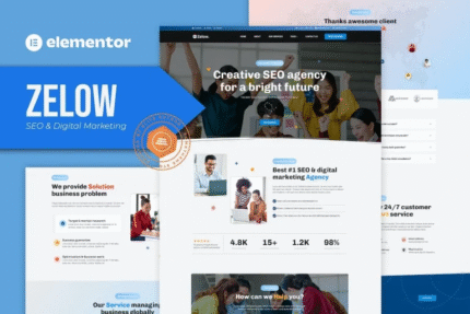 Zelow – SEO & Digital Marketing Agency Elementor Template