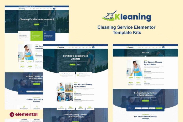 Kleaning – Cleaning Service Elementor Template