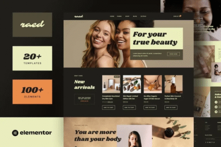 Raed – Organic Cosmetics & Natural Beauty Shop Elementor Template
