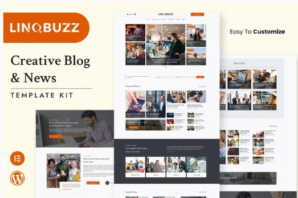 Linqbuzz – Blog & Magazine Elementor Pro Template