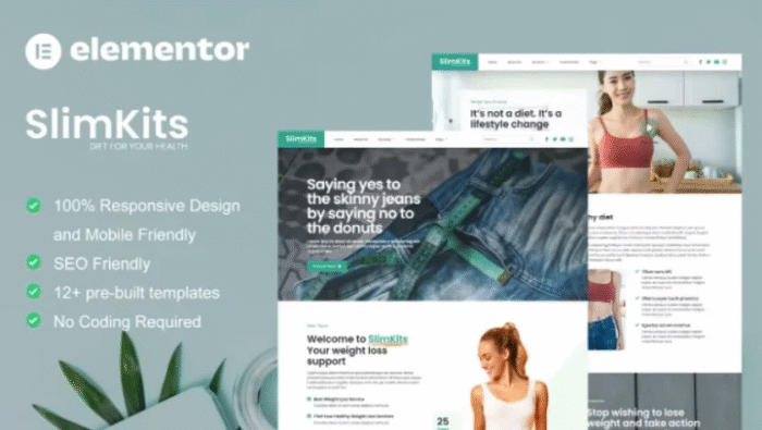 Slimkits – Weight Loss & Diet Program Elementor Template