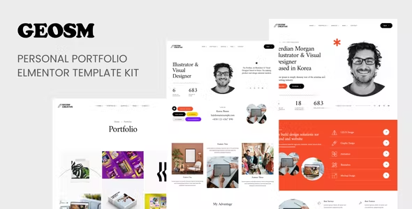 Geosm – Personal Portfolio Elementor Template
