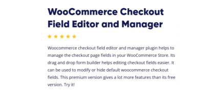 Checkout Field Editor and Manager for WooCommerce – Pro