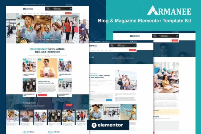 Armanee – Blog & Magazine Elementor Pro Template