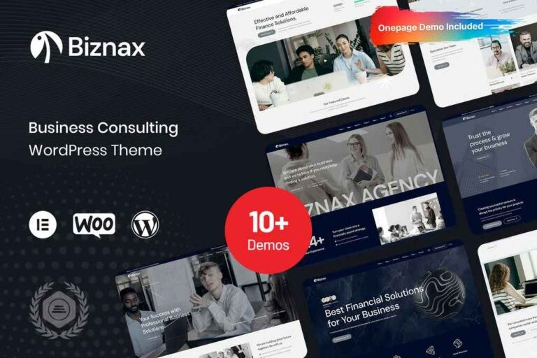 Biznax - Business Consulting WordPress Theme