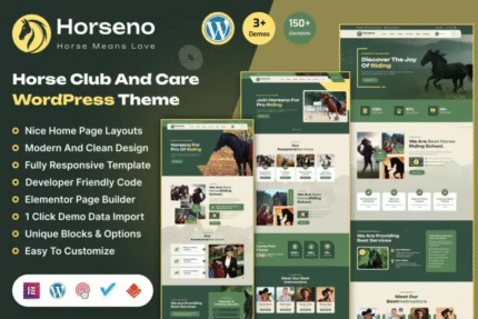 Horseno - Horse Club & Riding Sports Theme