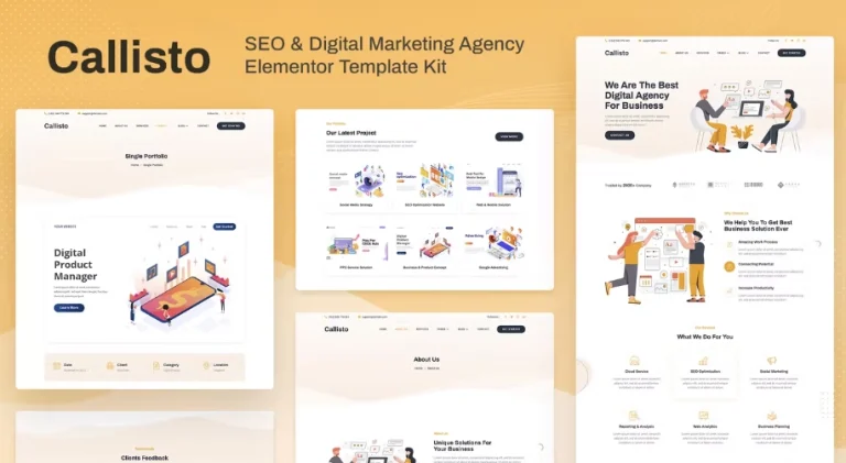 Callisto – SEO & Digital Marketing Agency Elementor Template