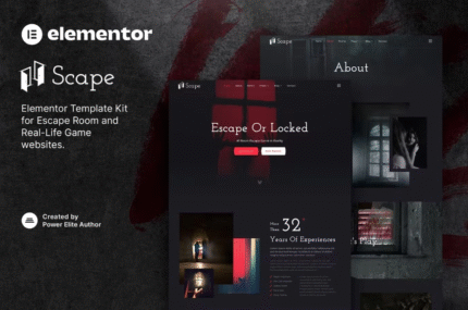 Scape – Real-Life Escape Room Game Elementor Template