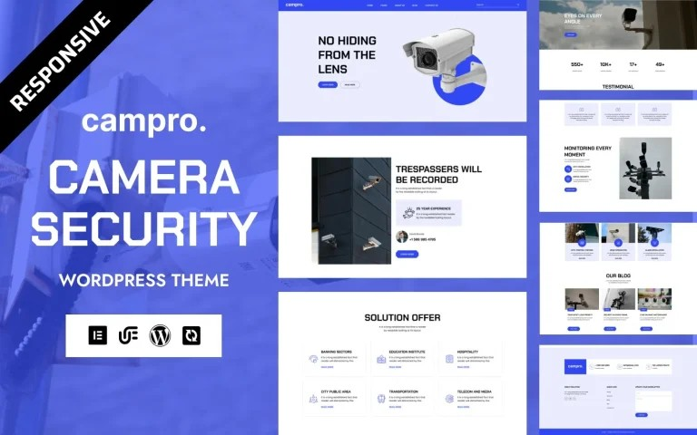 Campro – CCTV and Security Cameras Service WordPress Theme