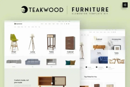 Teakwood - Kit de plantilla Elementor para tienda de muebles