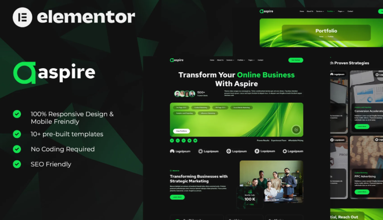 Aspire – SEO & Digital Marketing Elementor Template