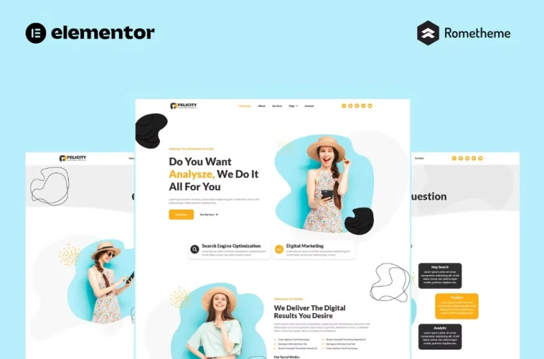 Felicity – SEO & Digital Marketing Elementor Pro Full Site Template