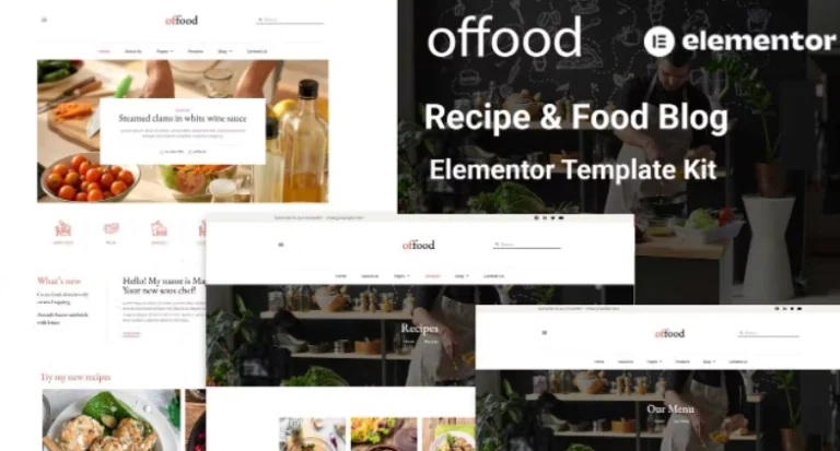 Offood – Recipe & Food Blog Elementor Template