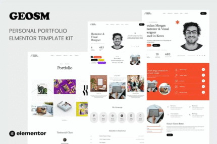 Geosm – Personal Portfolio Elementor Template