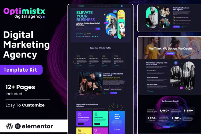 Optimistx – SEO & Digital Agency Elementor Template