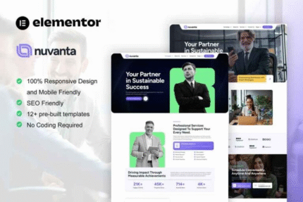 Nuvanta - Kit de Plantilla Elementor para Consultoría y Entrenador de Negocios