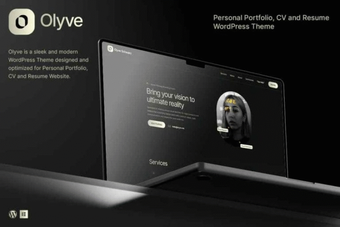 Olyve – Personal Portfolio WordPress Theme