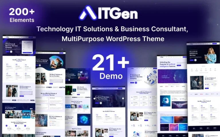 ITGen – Technology IT Solutions & Business Consultant WordPress Theme