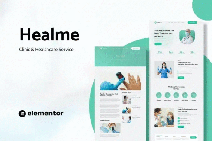 Healme – Clinic & Healthcare Service Elementor Template