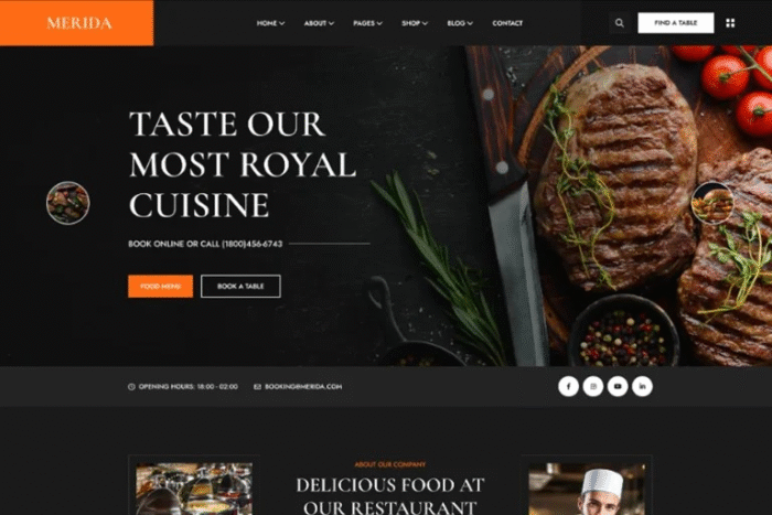 Merida – Restaurant & Food WordPress Theme