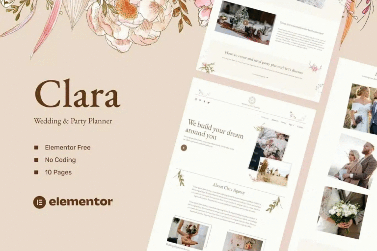 Clara – Wedding & Party Planner Template
