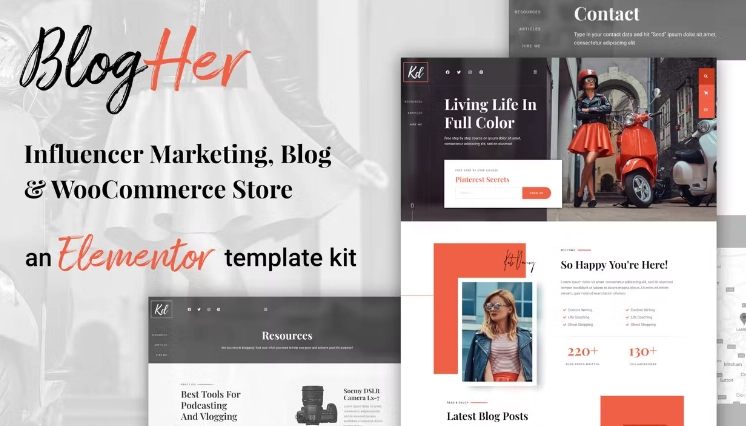 BlogHer – Influencer Marketing Elementor Template
