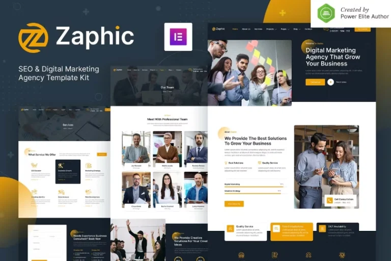 Zaphic – SEO & Digital Marketing Agency Elementor Template