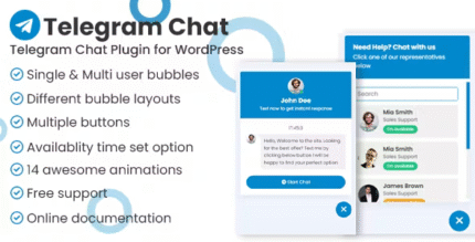 Telegram Chat Soporte Pro WordPress