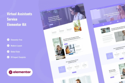 Veha – Virtual Assistant & Administrative Elementor Template