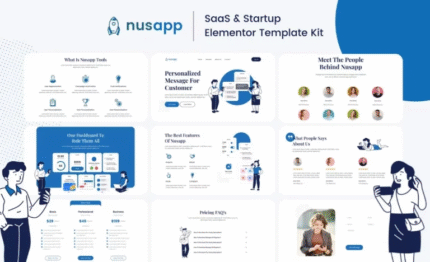 Nusapp – SaaS Startup & Business Elementor Template