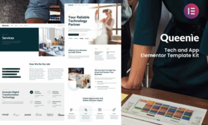 Queenie – Tech & App Elementor Template