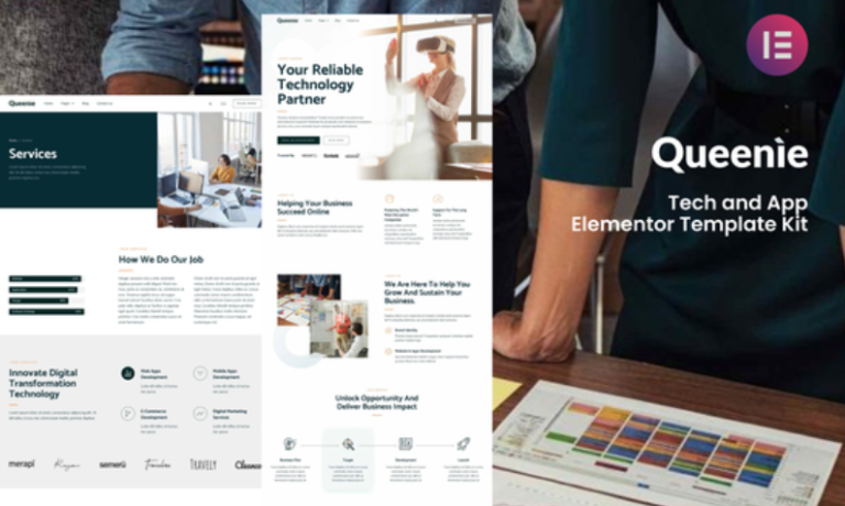 Queenie – Tech & App Elementor Template Queenie – Tech & App Elementor Template