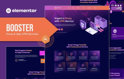 Booster – Proxy & App VPN Service Elementor Template