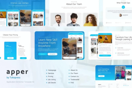 Apper | Mobile App & SaaS Startup Plantilla Elementor