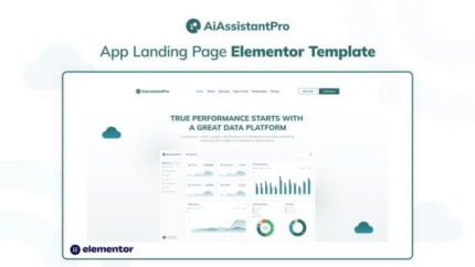 AiAssistantPro – App Landing Page Elementor Template