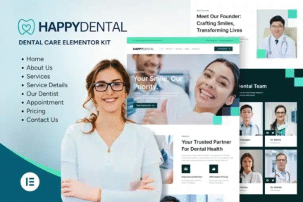 Happy Dental - Kit Elementor de Servicio de Atención Dental
