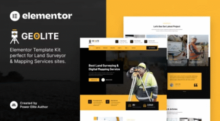 Geolite - Land Surveying & Digital Mapping Plantilla Elementor