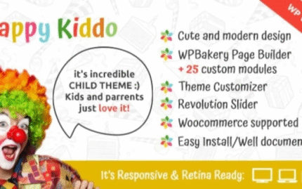 Happy Kiddo - Tema de WordPress multiuso para niños