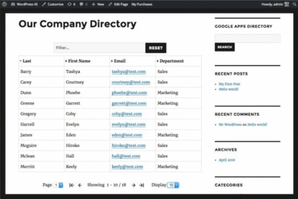 Google Apps Directory Enterprise