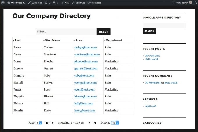 Google Apps Directory Enterprise Google Apps Directory Enterprise