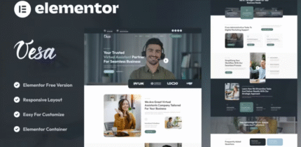 Vesa – Virtual Assistant Business Elementor Template