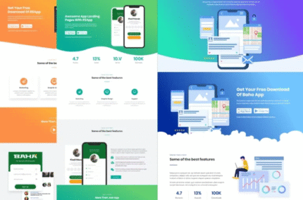 Baha – Apps Landing Elementor Template