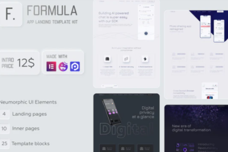 Formula – Software & App Landing Elementor Template Formula – Software & App Landing Elementor Template