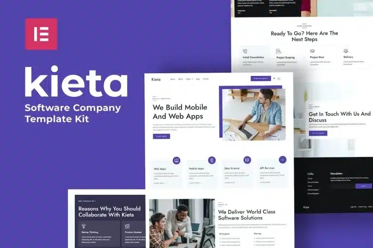 Kieta – App & Software Agency Elementor Template Kit Kieta – App & Software Agency Elementor Template Kit - Image 1